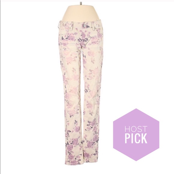American Eagle Outfitters Denim - American Eagle Stretch Purple Floral Skinny Jeans